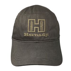 Hornady Strapback Hat Brown One Size Embroidered Adjustable 6 Panel Ammo Guns